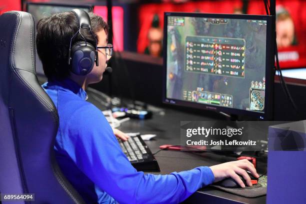 Alvin Ngo of the University of Toronto at the League of Legends College Championship match between Maryville University and the University of Toronto...