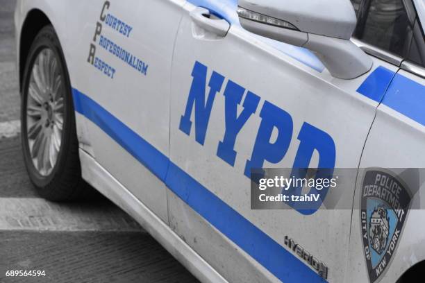 nypd coche de policía - nypd fotografías e imágenes de stock