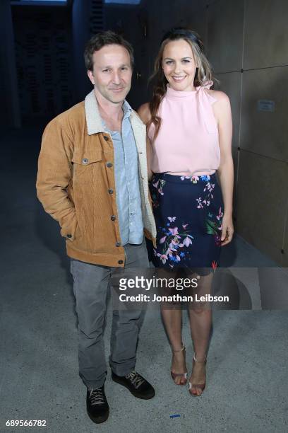 Breckin Meyer and Alicia Silverstone attend the Cinespia Presents "Clueless" At The Hollywood Forever Cemetery at Hollywood Forever on May 28, 2017...