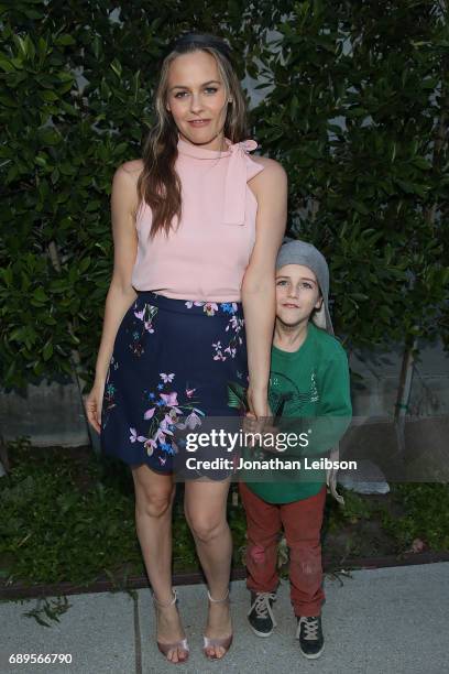 Alicia Silverstone and Bear Blu Jarecki attend the Cinespia Presents "Clueless" At The Hollywood Forever Cemetery at Hollywood Forever on May 28,...