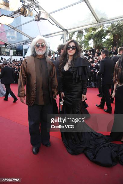 Chinese director Zhang Jizhong arrives at red carpet of the Closing Ceremony during the 70th annual Cannes Film Festival at Palais des Festivals on...