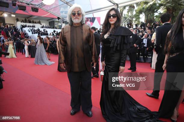 Chinese director Zhang Jizhong arrives at red carpet of the Closing Ceremony during the 70th annual Cannes Film Festival at Palais des Festivals on...
