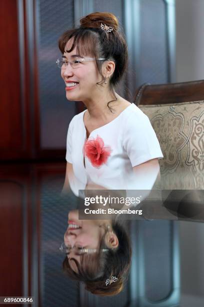 Nguyen Thi Phuong Thao, founder and chief executive officer of Vietjet Aviation Joint Stock Co., listens during an interview in Hanoi, Vietnam, on...