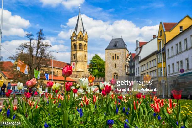 beautiful view of the city of eisenach (bach hometown) in the free state of thuringia, germany, europe - eisenach stock-fotos und bilder