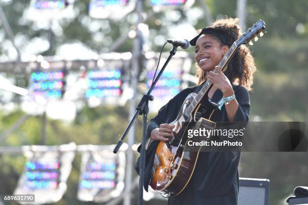 Lianne La Havas performs on the stage during an Seoul Jazz Festival 2017 at Olympic Park in Seoul, South Korea. Seoul Jazz Festival, a local festival...