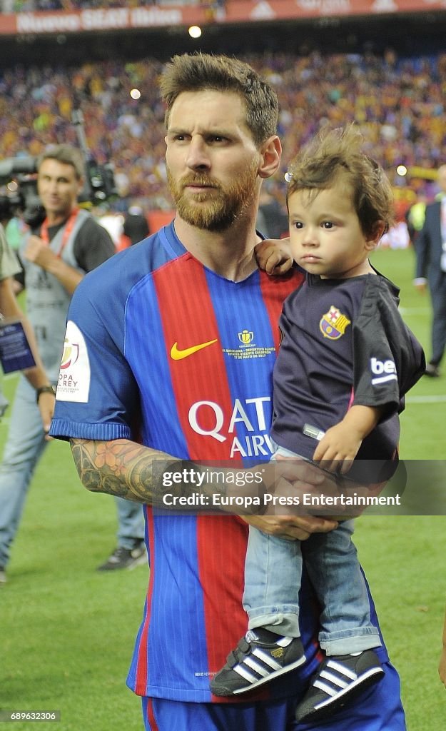 Lionel Messi attend the Copa del Rey Final match between FC Barcelona ...