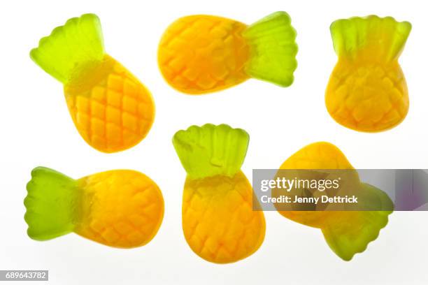 pineapple lollies - bonbon stock-fotos und bilder