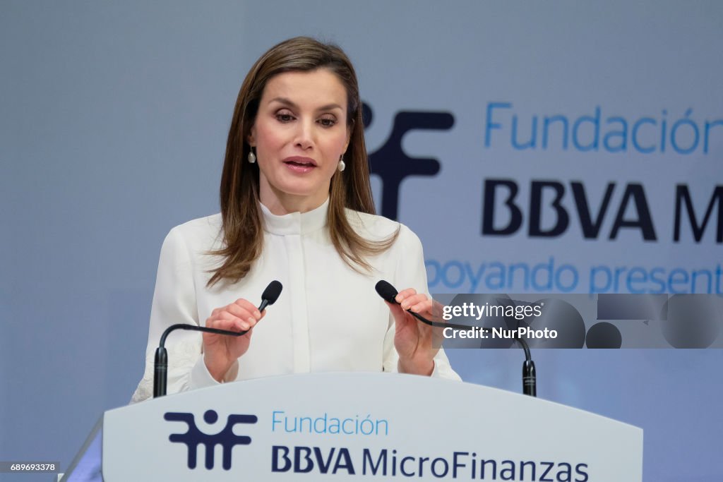 Queen Letizia Of Spain Attends 10th Anniversary Of 'Microfinanzas BBVA' Foundation