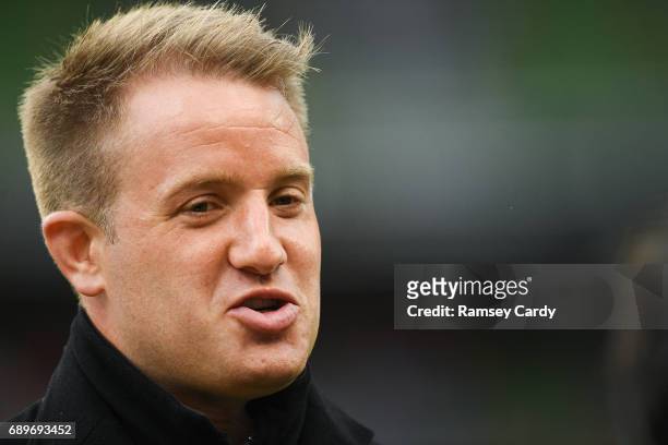 Dublin , Ireland - 27 May 2017; Former Leinster player Luke Fitzgerald during the Guinness PRO12 Final between Munster and Scarlets at the Aviva...