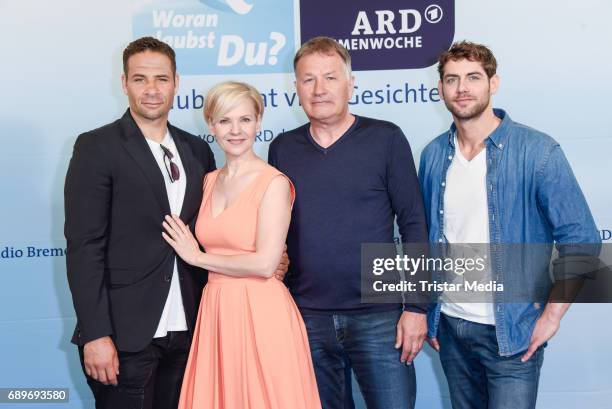 Mike Adler, Andrea Kathrin Loewig, Thomas Ruehmann and Roy-Peter Link during the ARD Themenwoche 2017 'Woran glaubst Du?' at Soho House on May 29,...