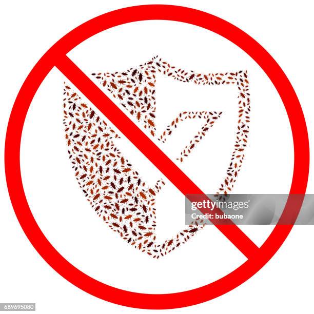 ilustraciones, imágenes clip art, dibujos animados e iconos de stock de cucaracha shiled vector icono patrón - especies introducidas