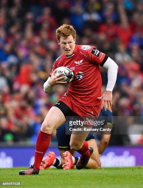 Dublin , Ireland - 27 May 2017; Rhys Patchell of Scarlets during the Guinness PRO12 Final between Munster and Scarlets at the Aviva Stadium in Dublin.