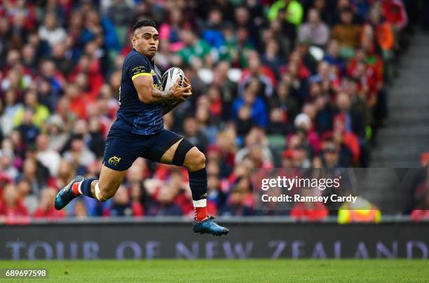 Dublin , Ireland - 27 May 2017; Francis Saili of Munster during the Guinness PRO12 Final between Munster and Scarlets at the Aviva Stadium in Dublin.