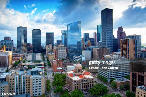 houston, texas - houston skyline - fotografias e filmes do acervo