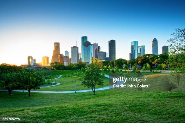 houston, texas - texas skyline stock pictures, royalty-free photos & images