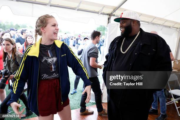 Killer Mike of Run the Jewels greets fans who have watched his virtual reality video at the Tribeca Virtual Arcade presented by Tribeca Film Festival...