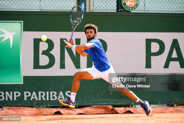 Maxime Hamou during first round on day 2 of the French Open at Roland Garros on May 29, 2017 in Paris, France.