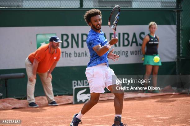 Maxime Hamou during first round on day 2 of the French Open at Roland Garros on May 29, 2017 in Paris, France.