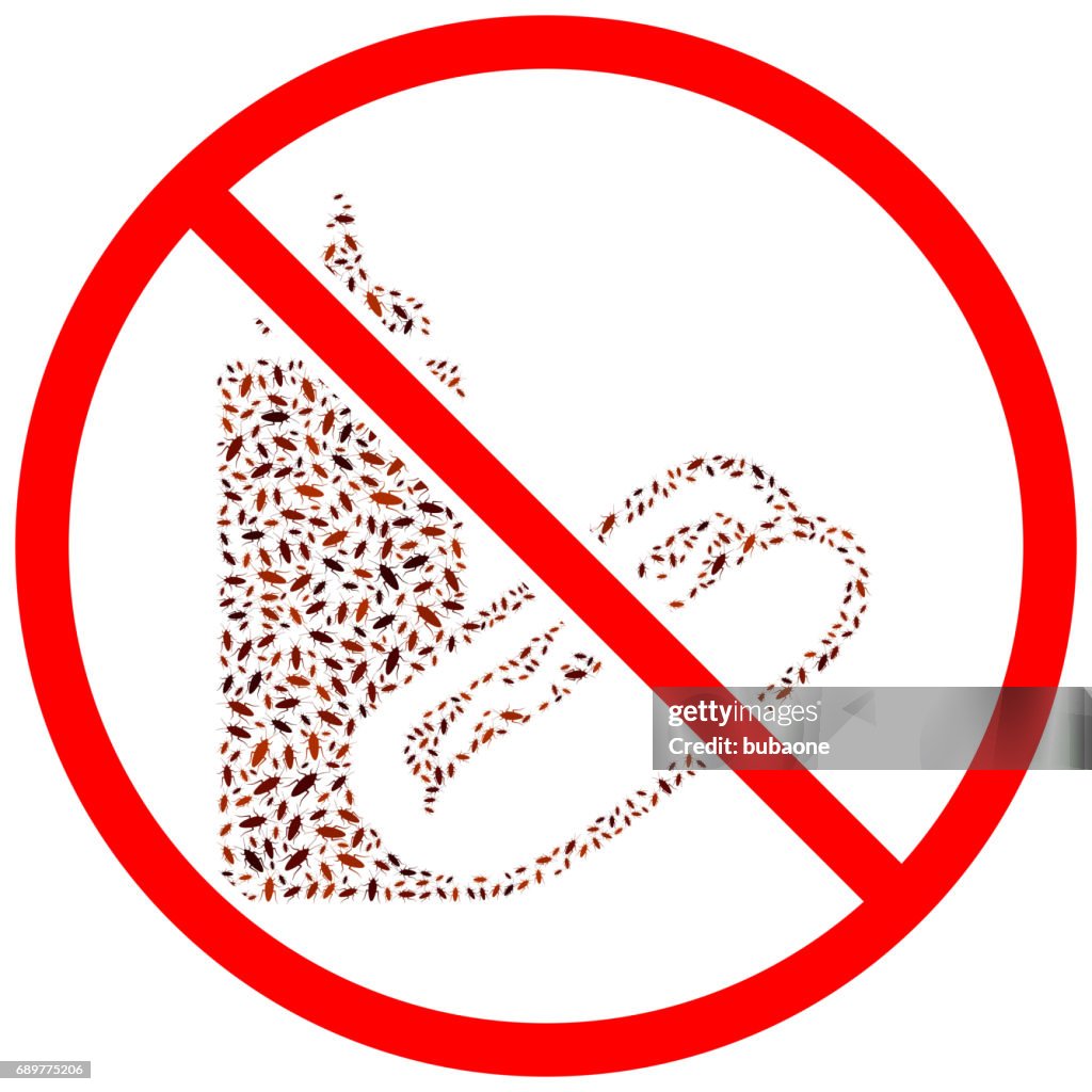 Hotdog & Mustard Cockroach Vector Icon Pattern