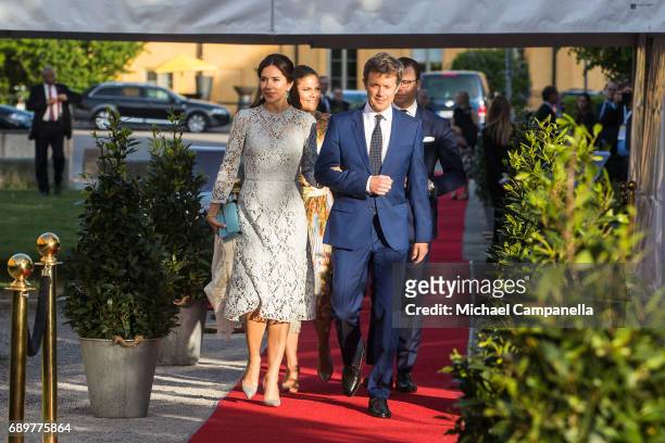 Prince Mary of Denmark, Princess Victoria of Sweden, Prince Frederik of Denmark, and Prince Daniel of Sweden attend an official dinner at Eric...