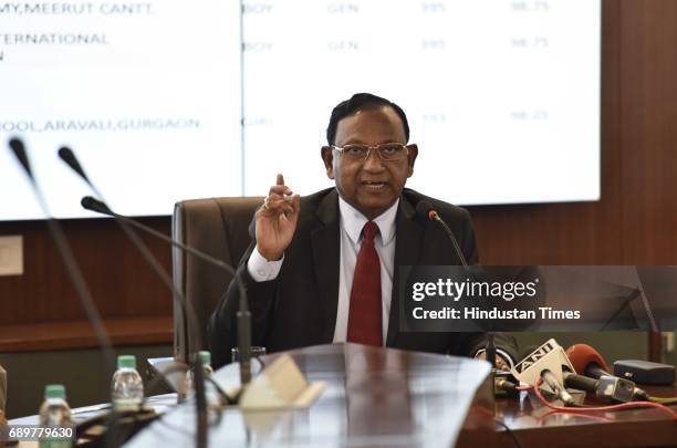 Gerry Arathoon, Chief Executive and Secretary, Indian School Certificate Examination, CISCE, announces ICSE, ISC results during a press conference on...