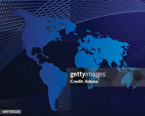 Large Blue Map Modern Blue Map High-Res Vector Graphic - Getty Images