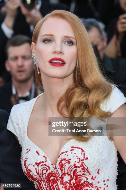 Jessica Chastain attends the Closing Ceremony during the 70th annual Cannes Film Festival at Palais des Festivals on May 28, 2017 in Cannes, France.