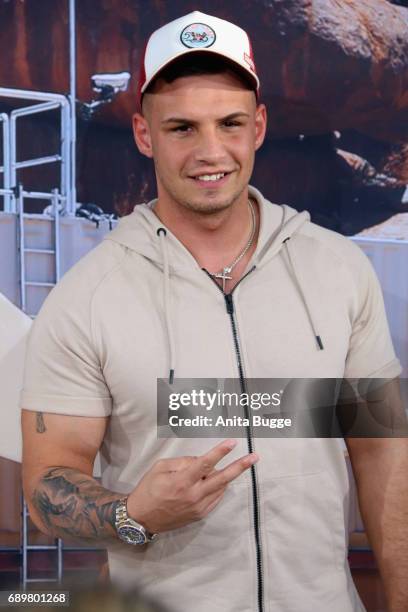 Pietro Lombardi attends the 'Global Gladiators' exclusive preview at Astor Film Lounge on May 29, 2017 in Berlin, Germany.