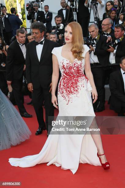 Jessica Chastain attends the Closing Ceremony during the 70th annual Cannes Film Festival at Palais des Festivals on May 28, 2017 in Cannes, France.