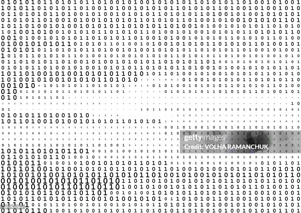 01010 Background Stream Line Binary Code Black And White Background With Two Binary ...