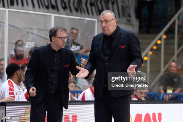 Jasmin Repesa coach of EA7 Emporio Armani Milano during LegaBasket Serie A Playoffs match 3 beetwen Dolomiti Energia Trentino and EA7 Emporio Armani...