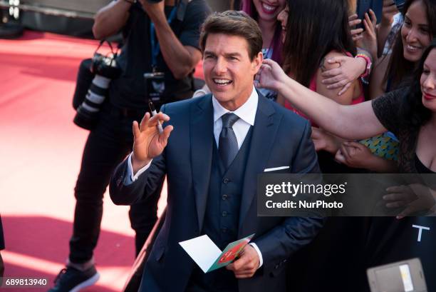 Tom Cruise attends the 'The Mummy' Spanish premiere at 'Callao City Lights' cinema in Madrid on 29 May, 2017