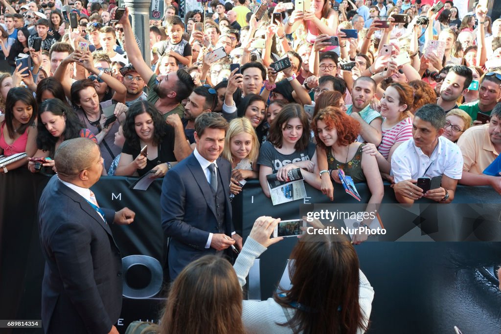 Tom Cruise Attends 'The Mummy' Madrid Premiere