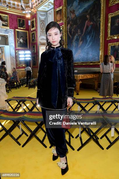 Ni Ni attends the Gucci Cruise 2018 fashion show at Palazzo Pitti on May 29, 2017 in Florence, Italy.