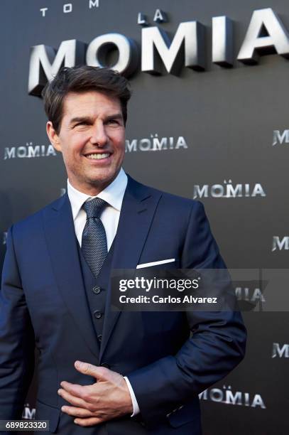 Actor Tom Cruise attends 'The Mummy' premiere at the Callao cinema on May 29, 2017 in Madrid, Spain.