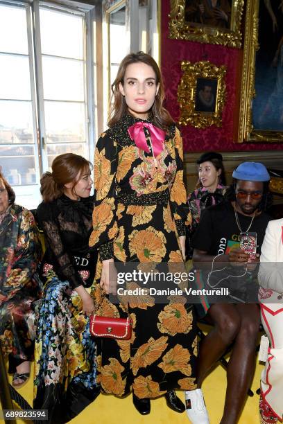 Ana Kras attends the Gucci Cruise 2018 fashion show at Palazzo Pitti on May 29, 2017 in Florence, Italy.