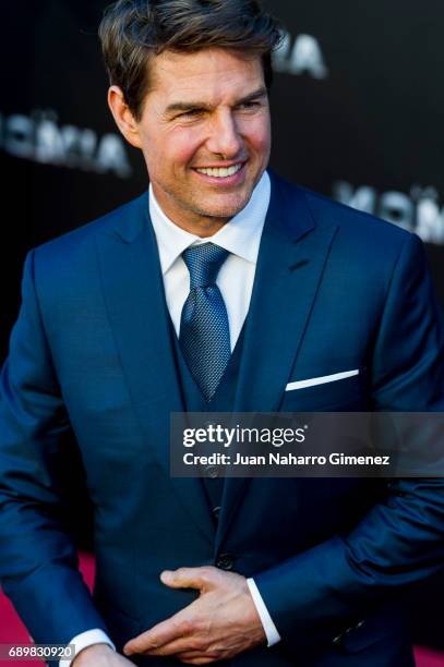 Tom Cruise attends 'The Mummy' premiere at Callao Cinema on May 29, 2017 in Madrid, Spain.