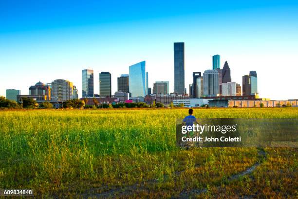 houston, texas - houston skyline - fotografias e filmes do acervo