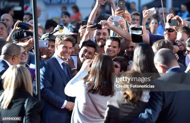 Tom Cruise attends 'The Mummy' premiere at Callao cinema on May 29, 2017 in Madrid, Spain.