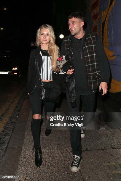 Lottie Moss seen on a night out with friends at Shoreditch House on May 29, 2017 in London, England.