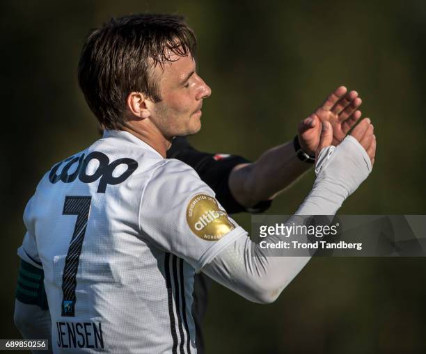 Mike Lindemann Jensen of Rosenborg during Second Round Norwegian Cup between Tynset IL v Rosenborg at Nytromoen on May 24, 2017 at Nytromoen in...