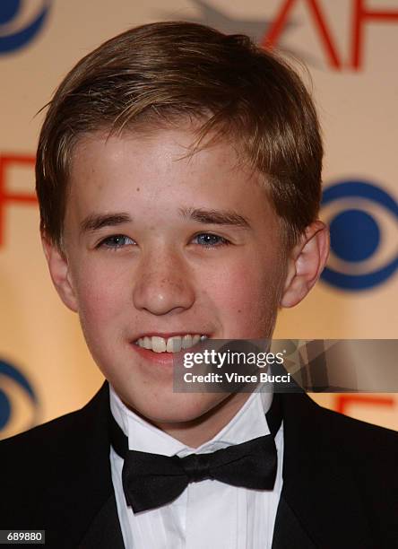 Actor Haley Joel Osment attends the American Film Institutes AFI Awards 2001 at the Beverly Hills Hotel January 5, 2002 in Beverly Hills, CA.