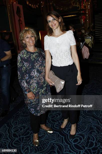 Actress Josiane Stoleru and her daughter Actress Emilie Chesnais Perez attend "La Nuit des Molieres 2017" at Folies Bergeres on May 29, 2017 in...