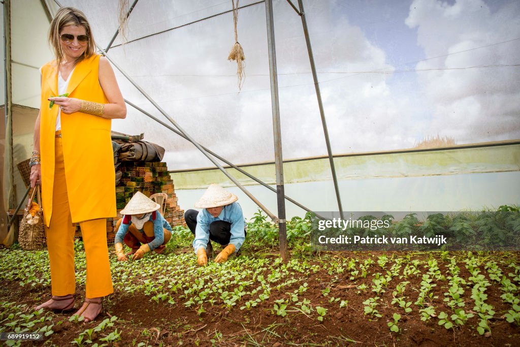 Queen Maxima Of The Netherlands On A Three Day Visit In Vietnam - Day One