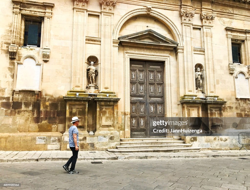 Chiaramonte (Ragusa), Sicily: Tourist Sightseeing at Chuch