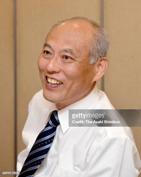 Former Tokyo Metropolitan Governor Yoichi Masuzoe speaks during the Asahi Shimbun interview on May 22, 2017 in Tokyo, Japan.