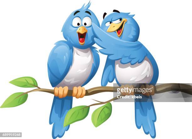 bird spreading rumor - gossip stock illustrations