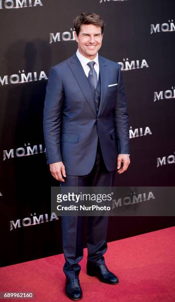 Tom Cruise attends 'The Mummy' premiere at Callao Cinema on May 29, 2017 in Madrid, Spain.