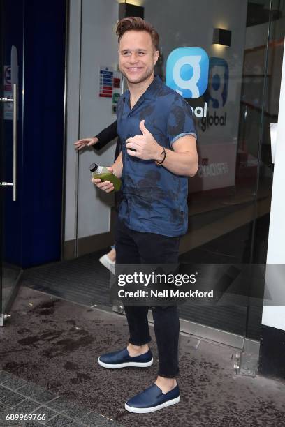 Olly Murs seen arriving at Capital Radio Studios on May 30, 2017 in London, England.