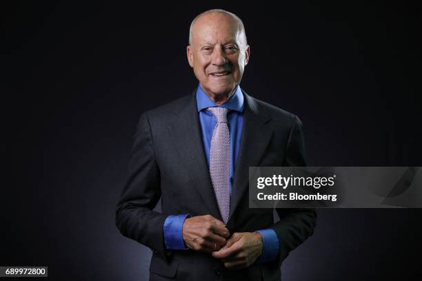 Norman Foster, founder and Chairman of Foster + Partners Ltd., poses for a photograph following a Bloomberg Television interview in London, U.K., on...